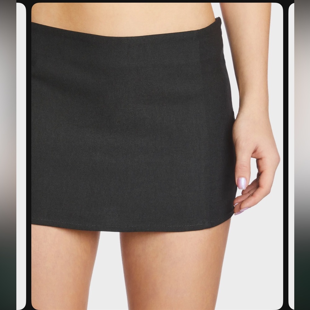 Black mini skirt (MOTEL Becca micro skirt)